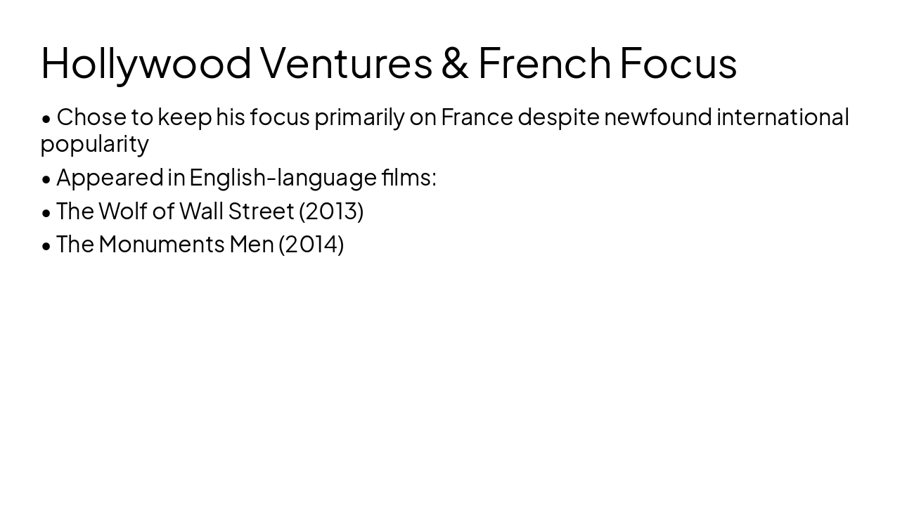 Slide 6 - Hollywood Ventures & French Focus