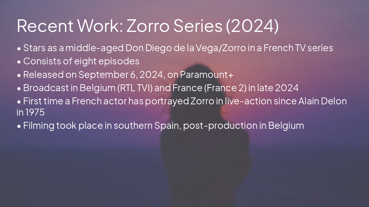 Slide 7 - Recent Work: Zorro Series (2024)