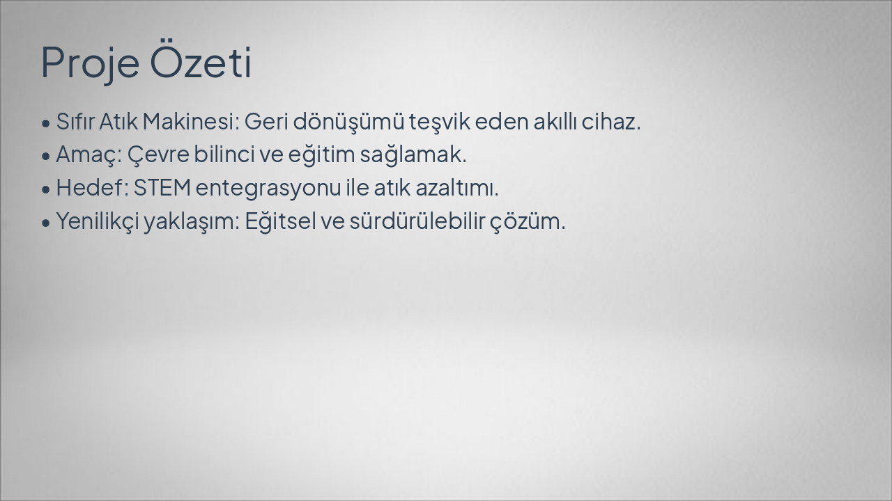 Slide 2 - Proje Özeti