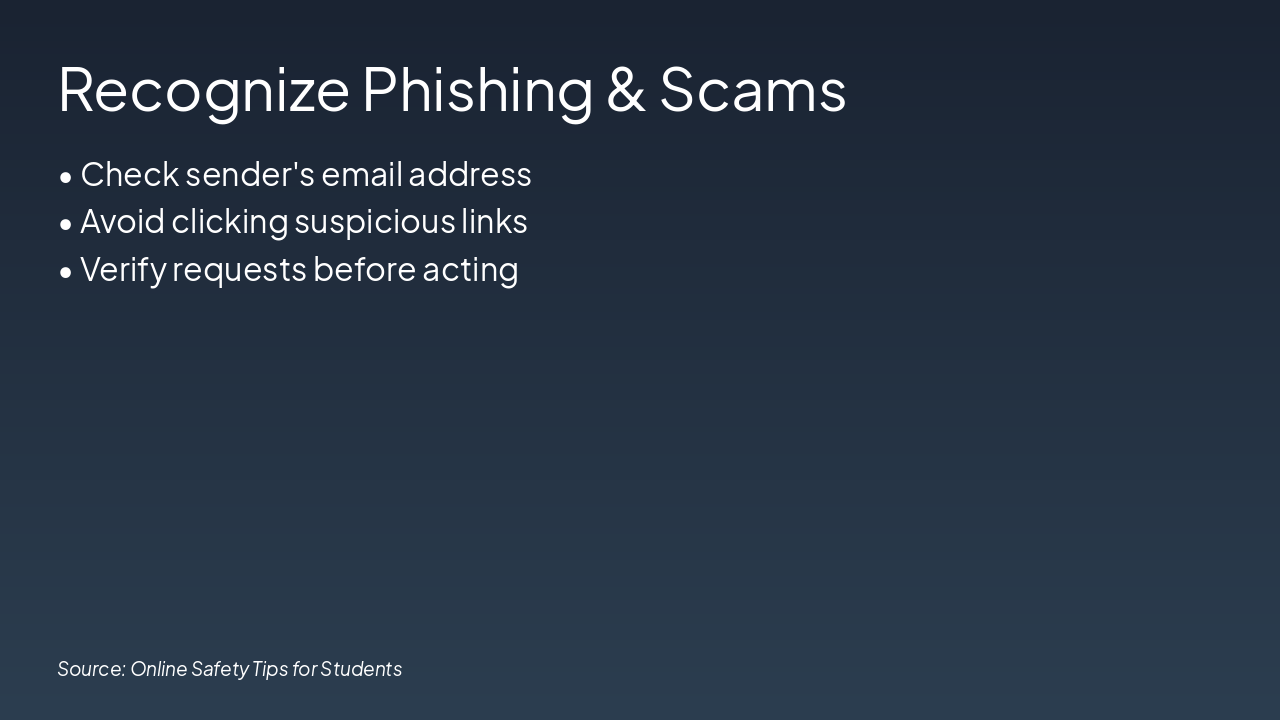 Slide 5 - Recognize Phishing & Scams