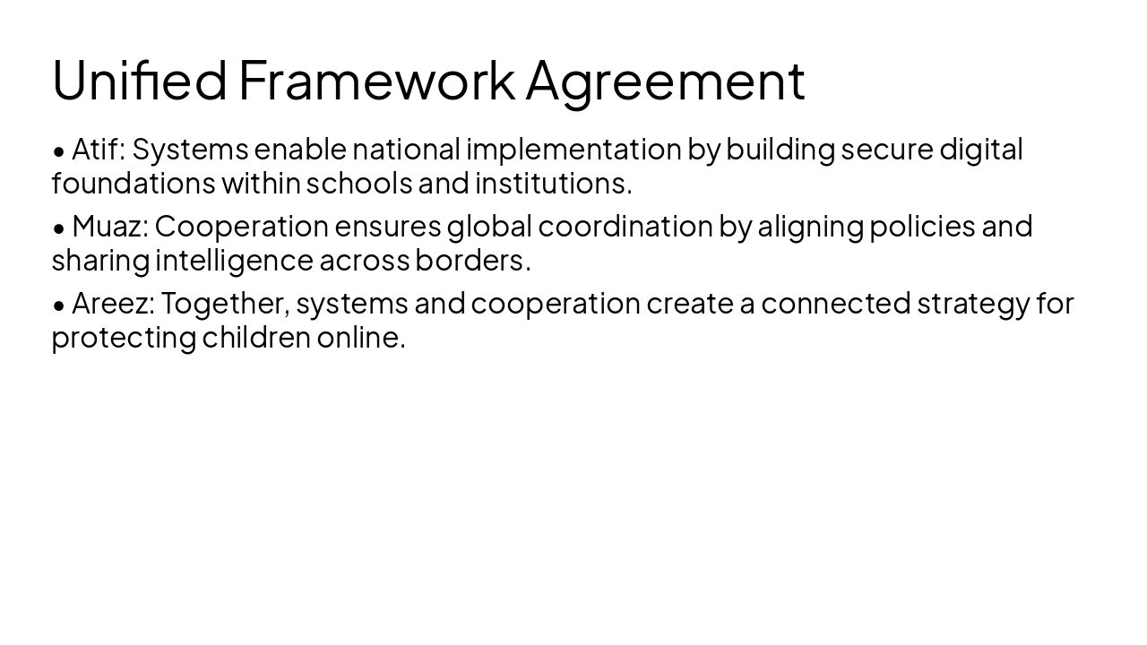 Slide 13 - Unified Framework Agreement