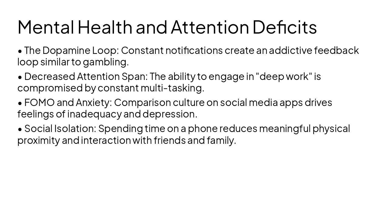 Slide 5 - Mental Health and Attention Deficits