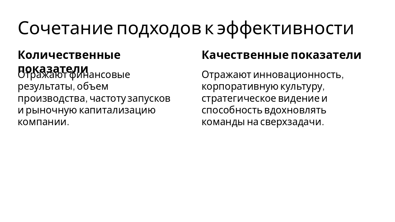 Slide 6 - Сочетание подходов к эффективности