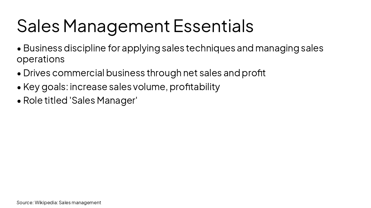 Slide 7 - Sales Management Essentials