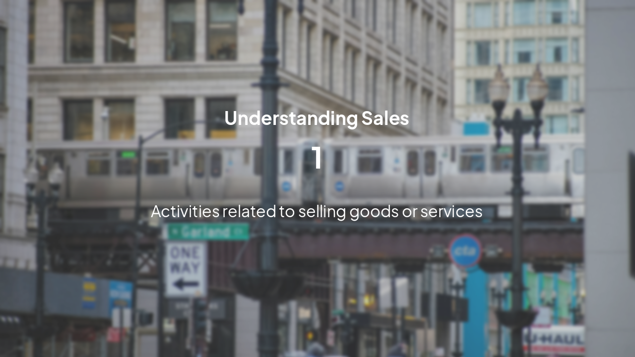 Slide 3 - Understanding Sales