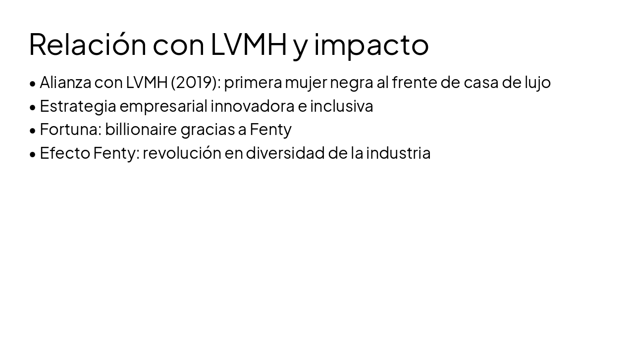 Slide 12 - Relación con LVMH y impacto