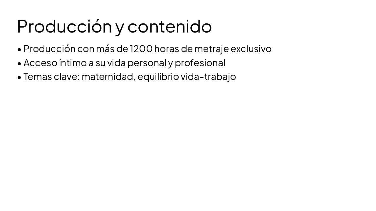 Slide 14 - Producción y contenido