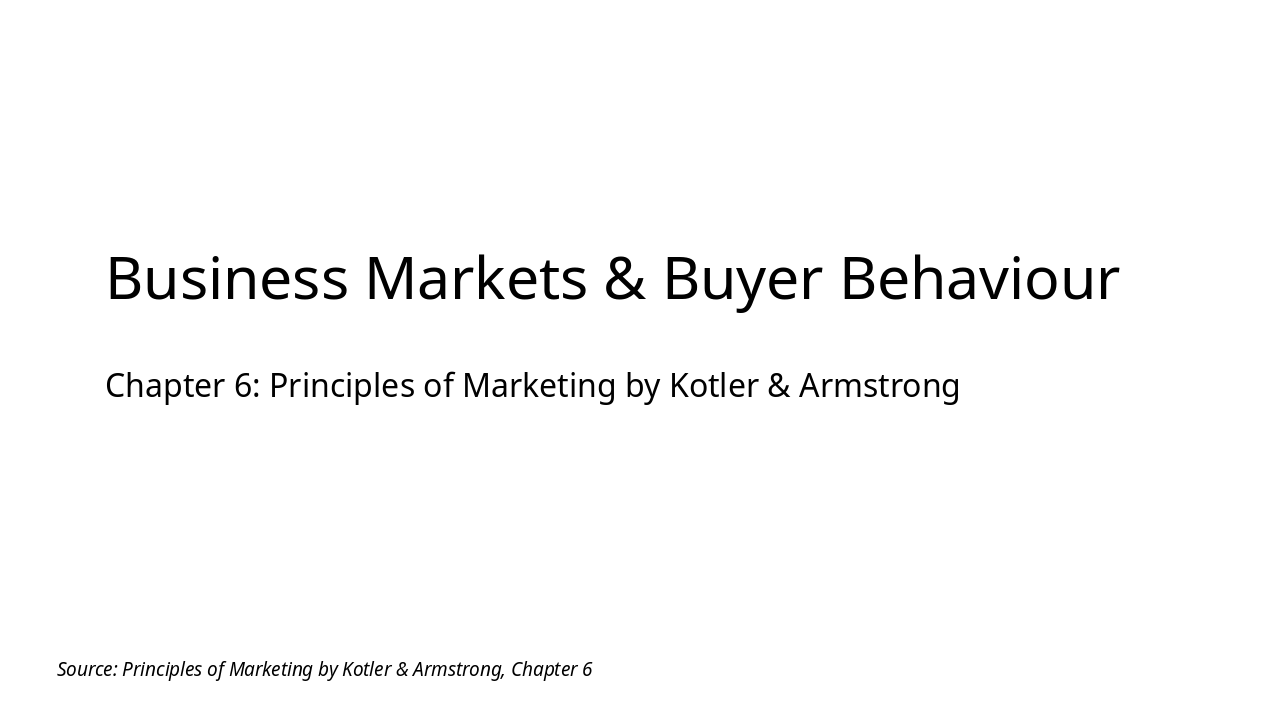 Business Markets & Buyer Behaviour Essentials (40 chars)