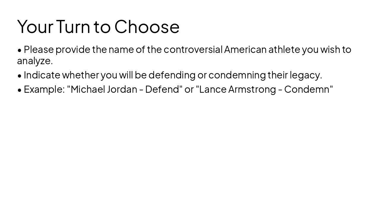 Slide 5 - Your Turn to Choose