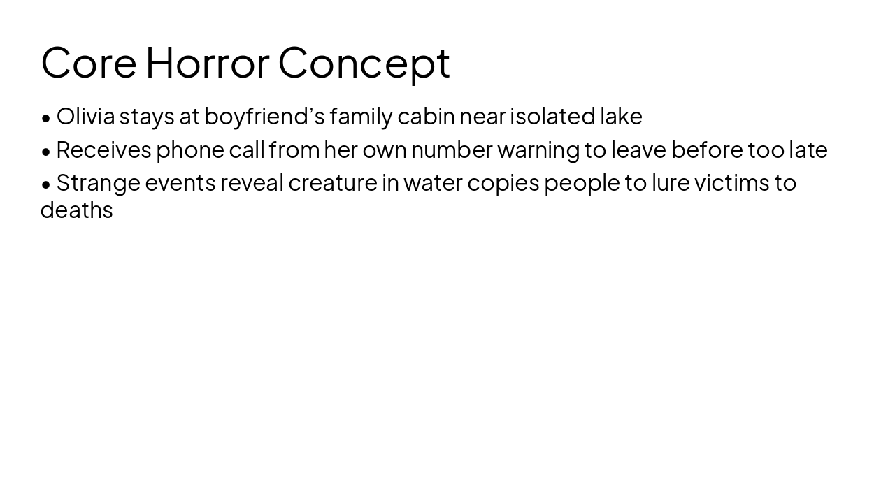 Slide 2 - Core Horror Concept