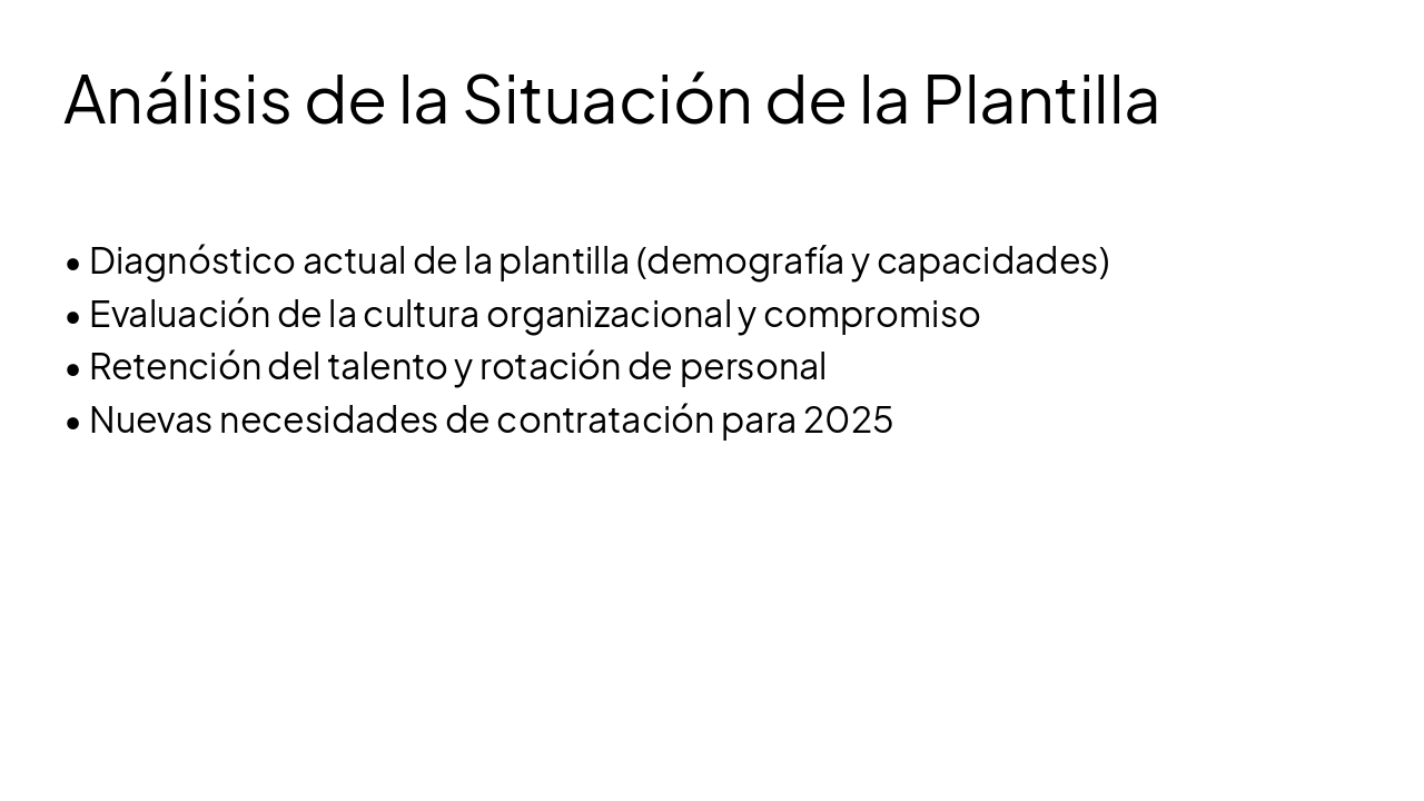 Slide 3 - Análisis de la Situación de la Plantilla