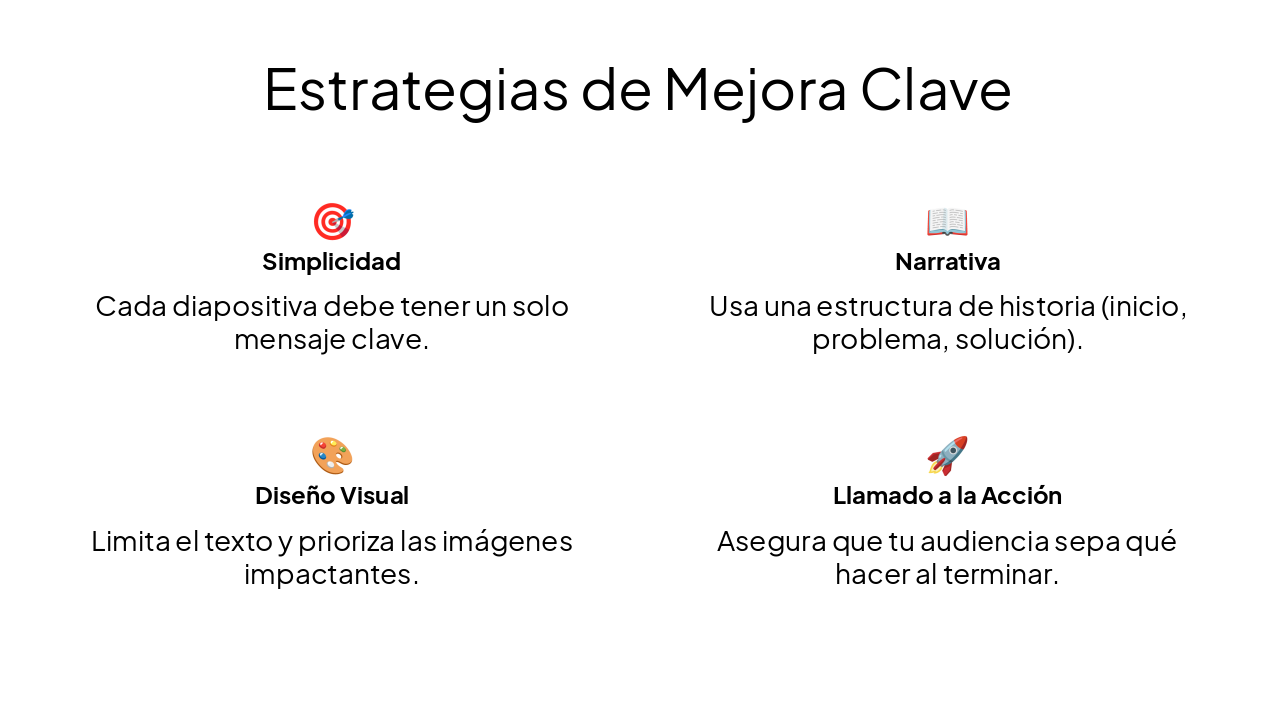 Slide 4 - Estrategias de Mejora Clave