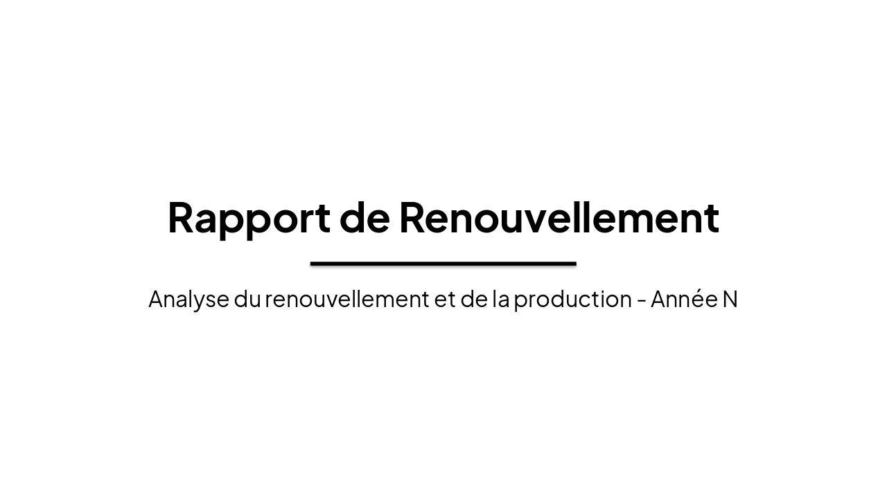 Rapport de Renouvellement des Contrats - Année N