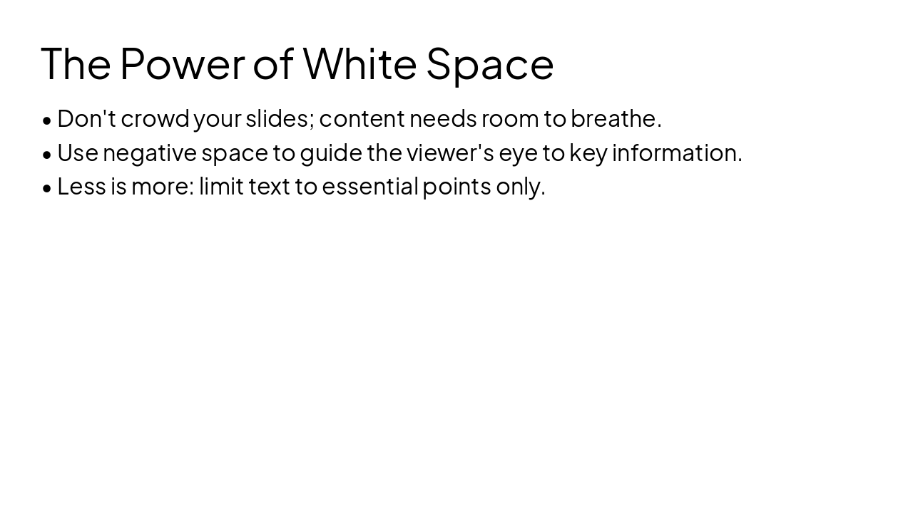Slide 3 - The Power of White Space