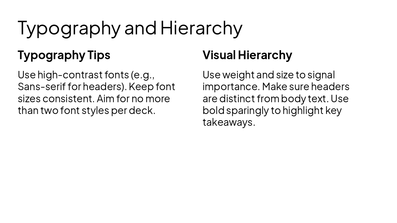 Slide 4 - Typography and Hierarchy