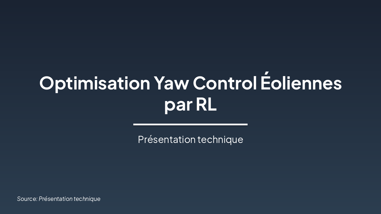RL-Optimized Yaw Control for Wind Turbines