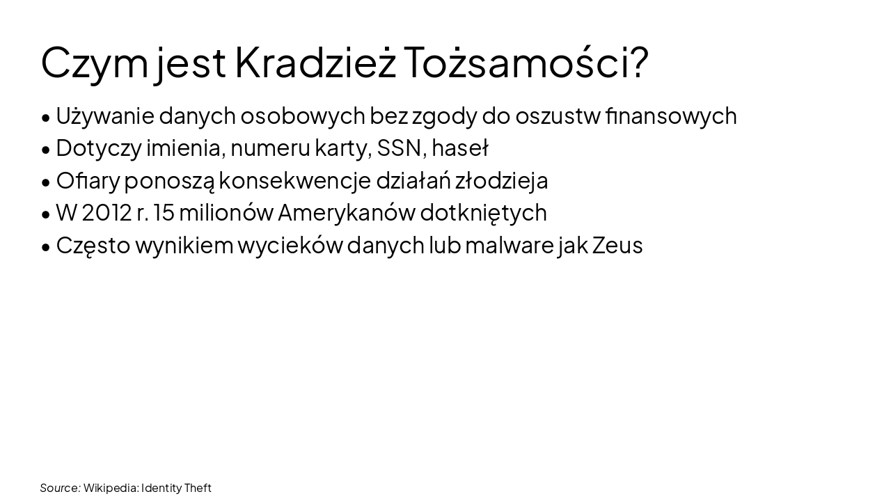 Slide 8 - Czym jest Kradzież Tożsamości?