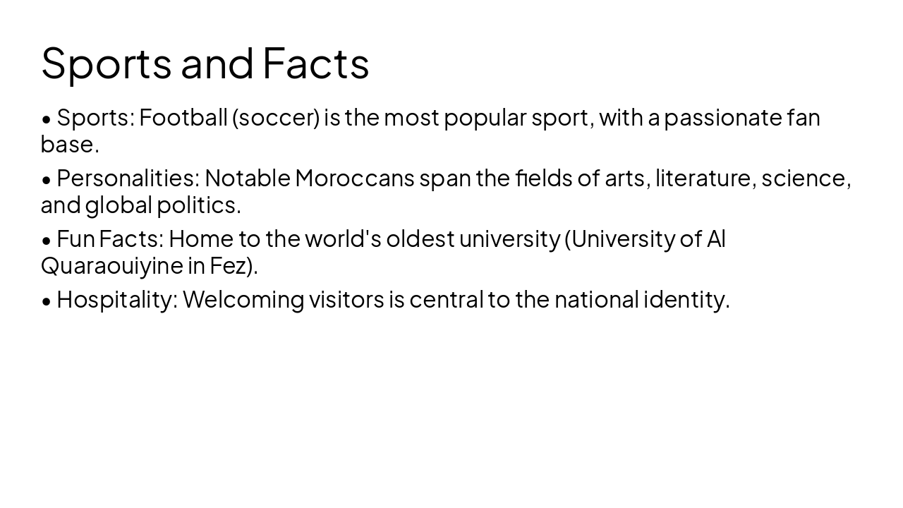 Slide 12 - Sports and Facts