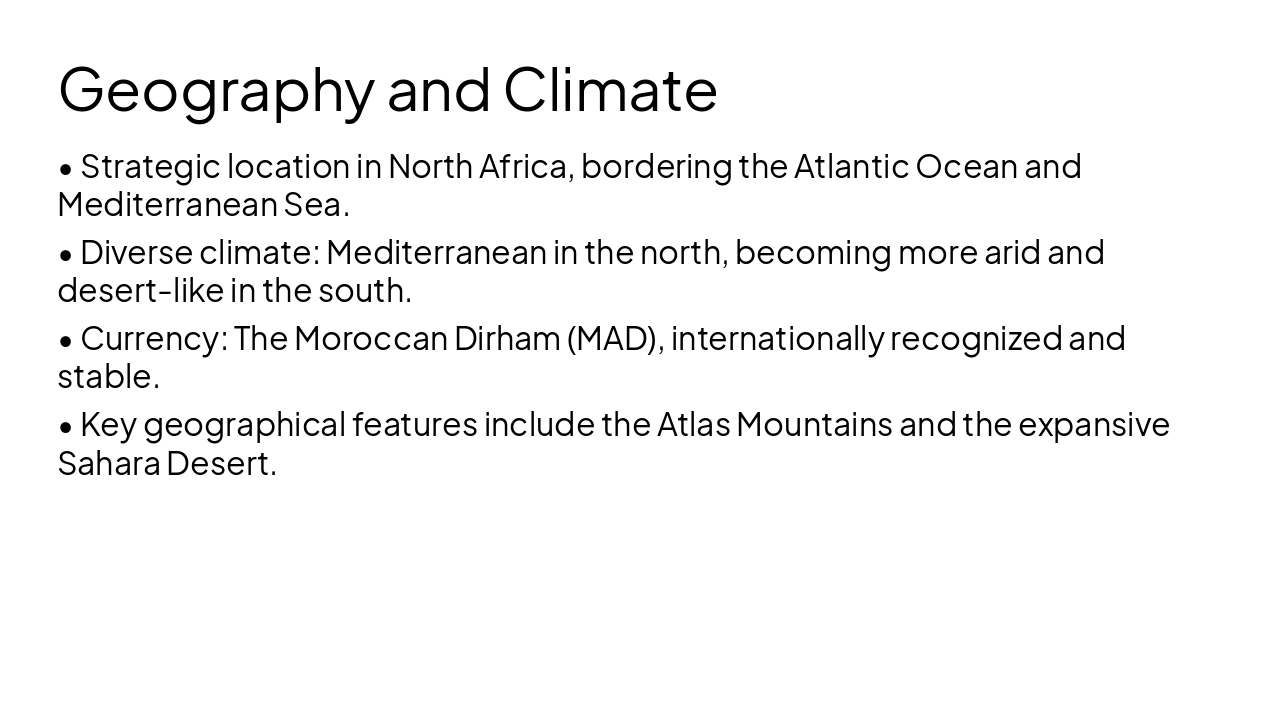 Slide 4 - Geography and Climate