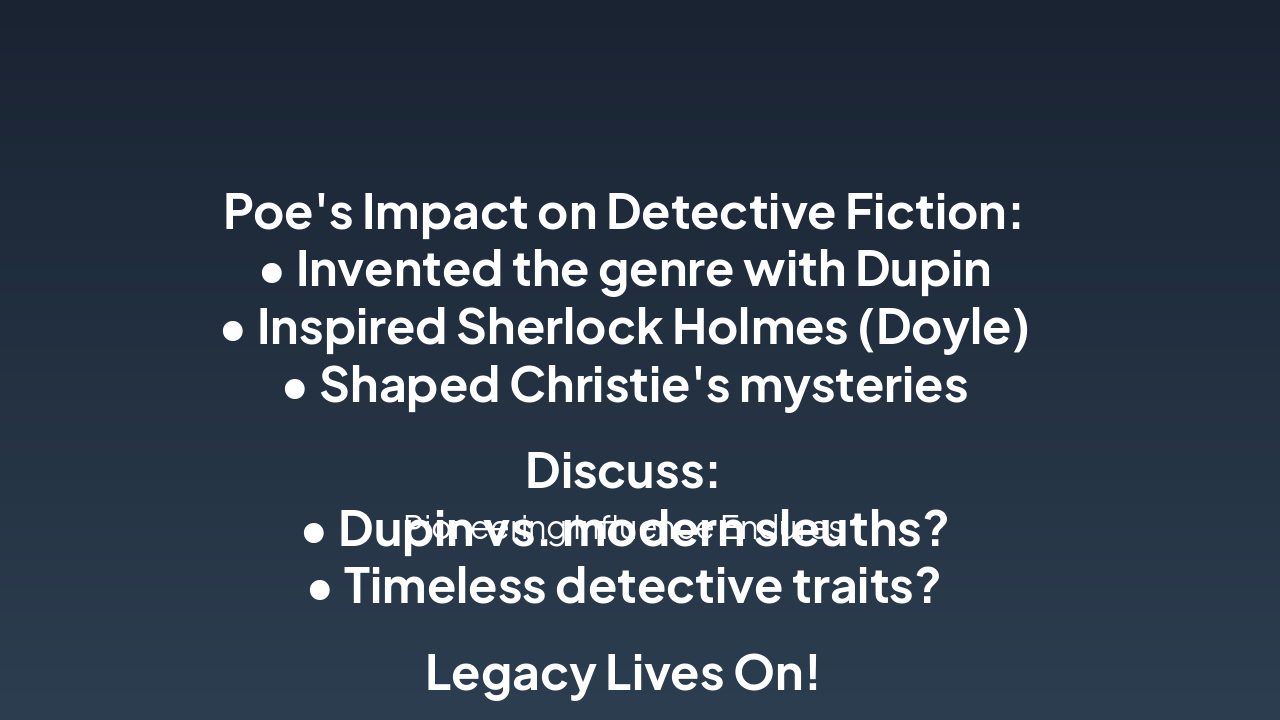 Slide 5 - Poe's Enduring Legacy