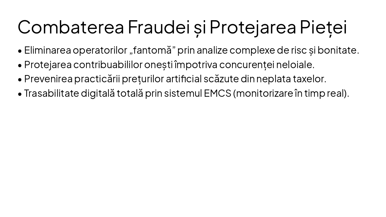 Slide 8 - Combaterea Fraudei și Protejarea Pieței