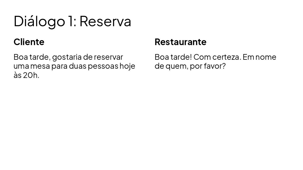 Slide 5 - Diálogo 1: Reserva