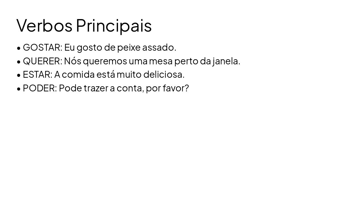 Slide 7 - Verbos Principais