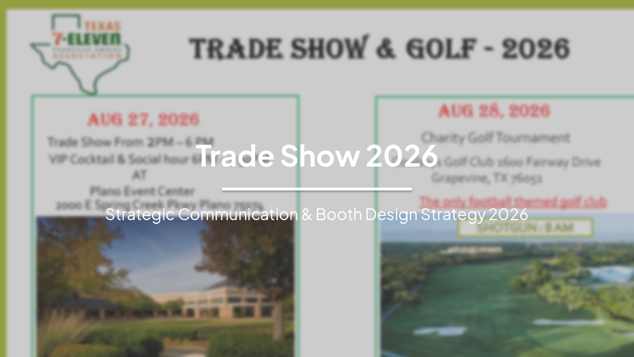 Trade Show 2026: Communications & Booth Strategy