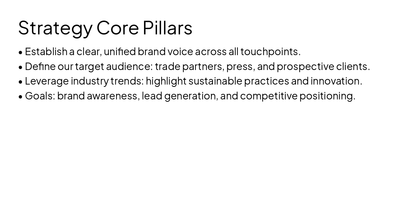 Slide 4 - Strategy Core Pillars