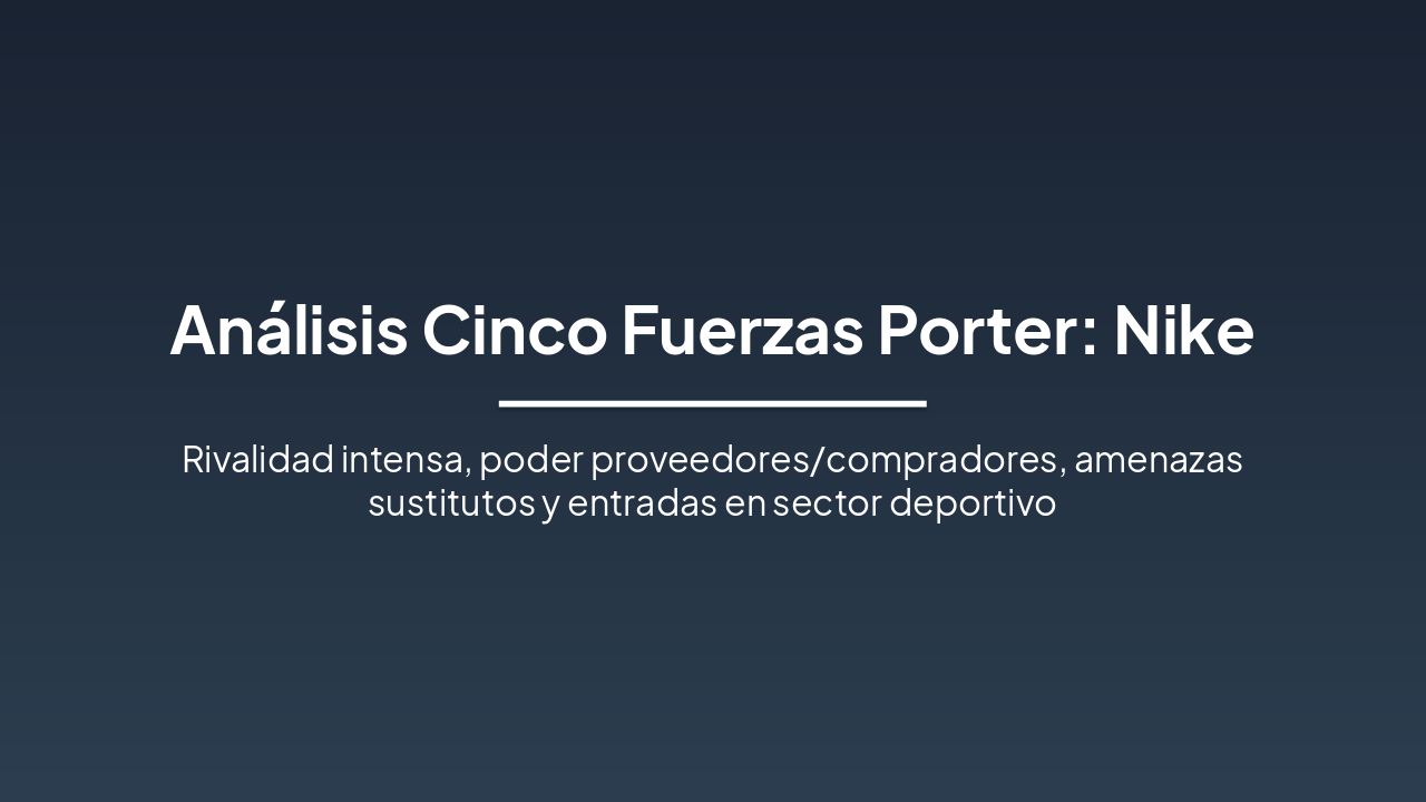 Nike's Porter's Five Forces Analysis