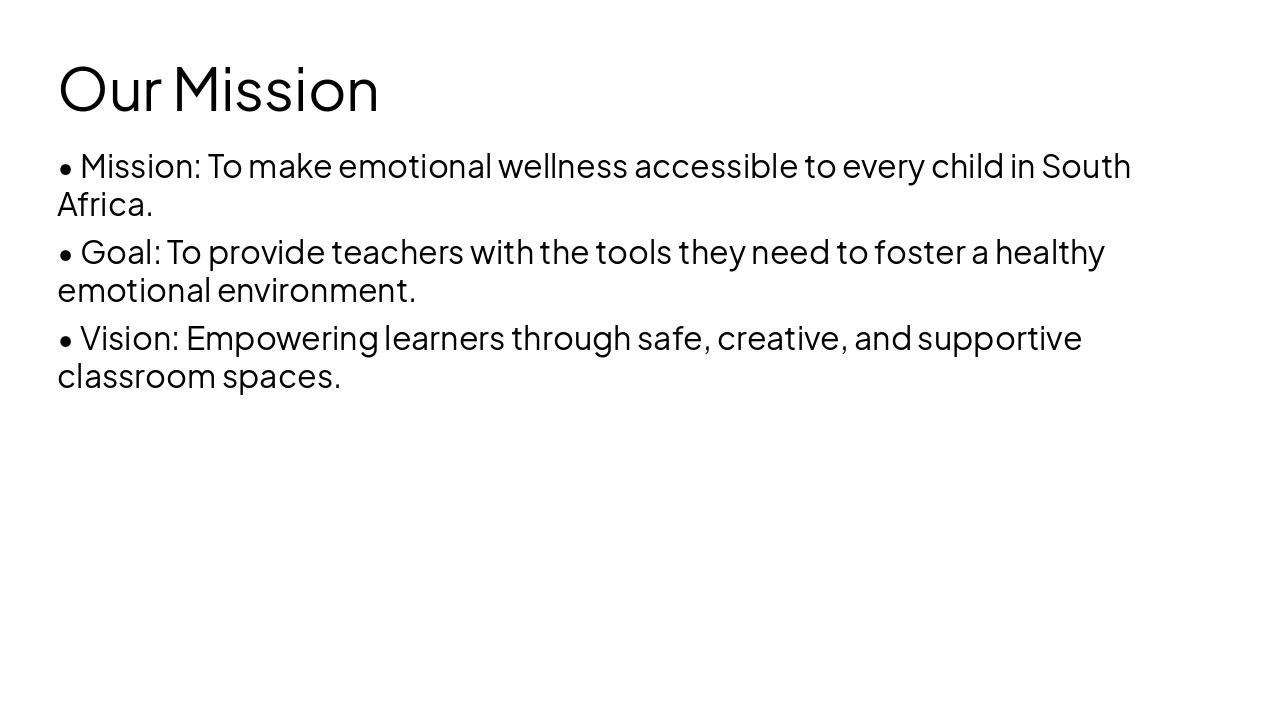 Slide 9 - Our Mission