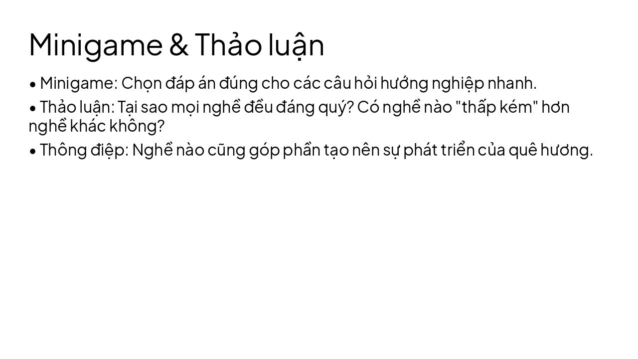 Slide 9 - Minigame & Thảo luận