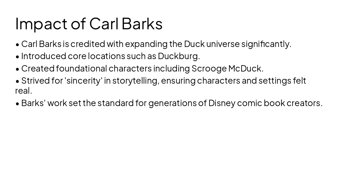 Slide 7 - Impact of Carl Barks