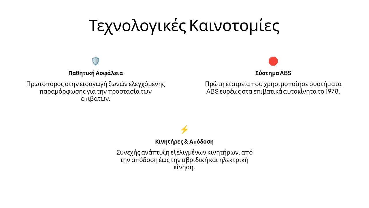 Slide 4 - Τεχνολογικές Καινοτομίες