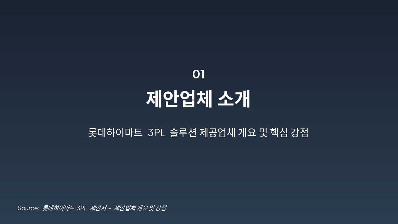 Slide 1 - 제안업체 소개