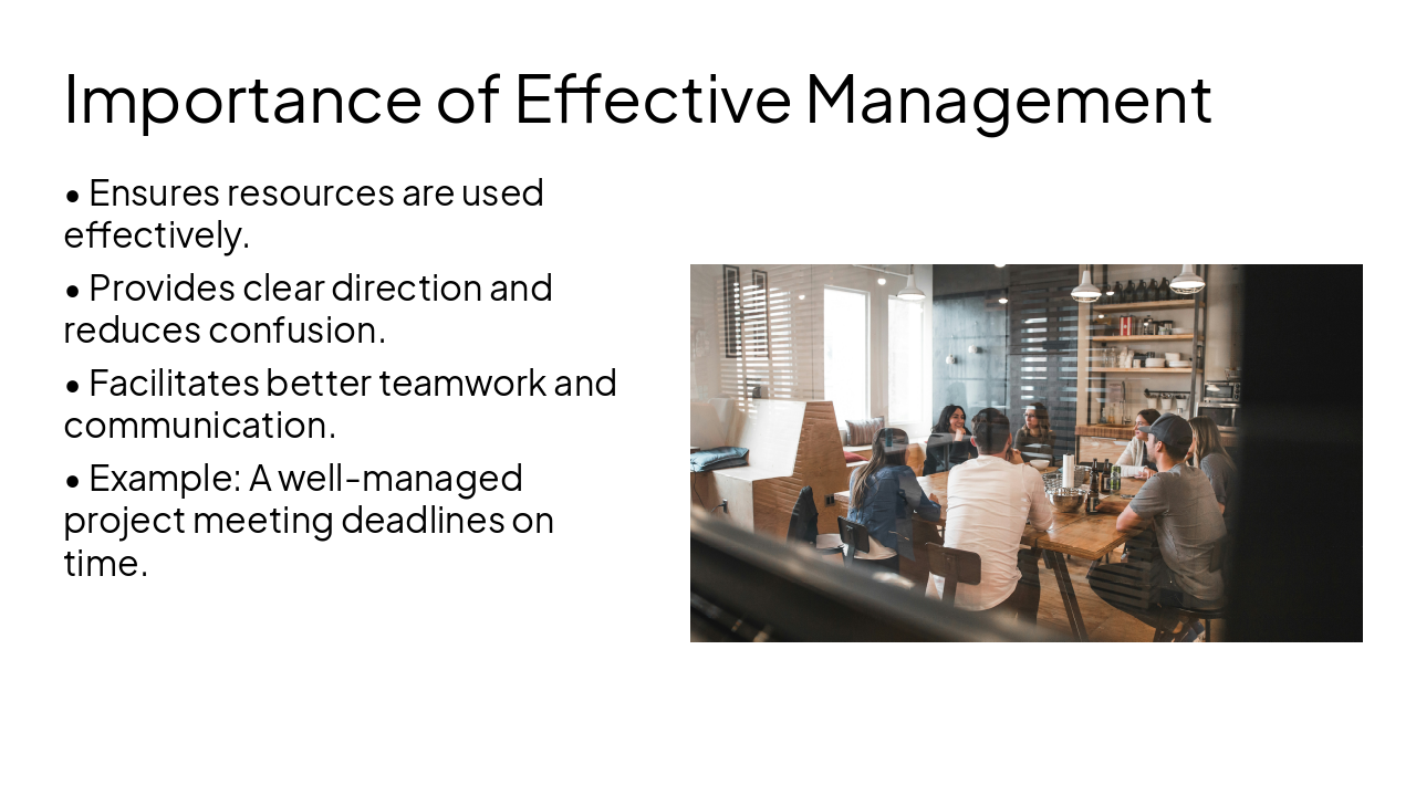 Slide 10 - Importance of Effective Management