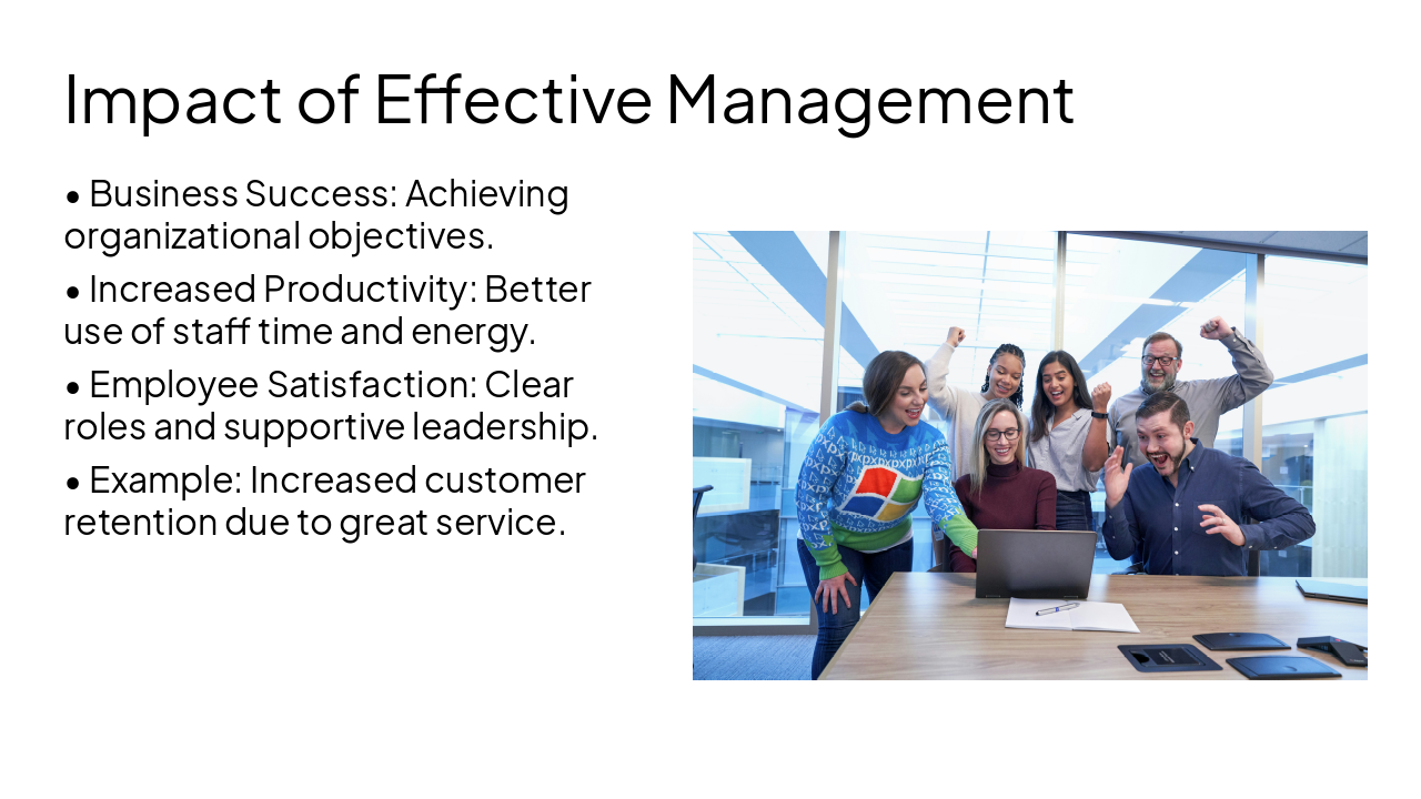Slide 11 - Impact of Effective Management