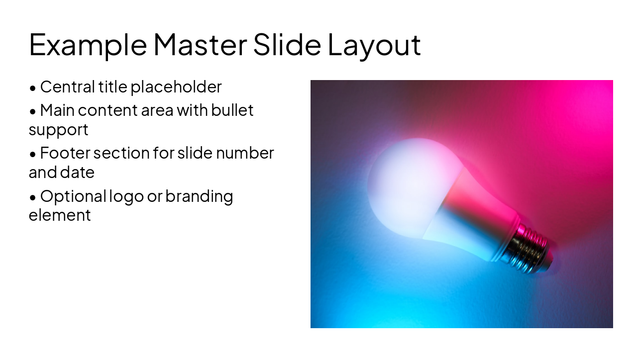 Slide 5 - Example Master Slide Layout