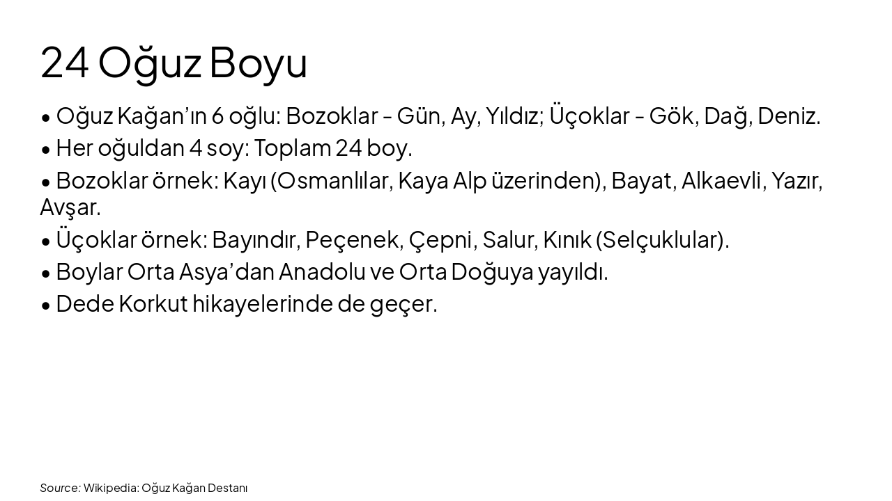 Slide 12 - 24 Oğuz Boyu