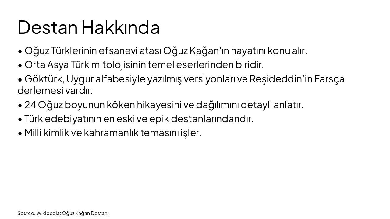 Slide 4 - Destan Hakkında