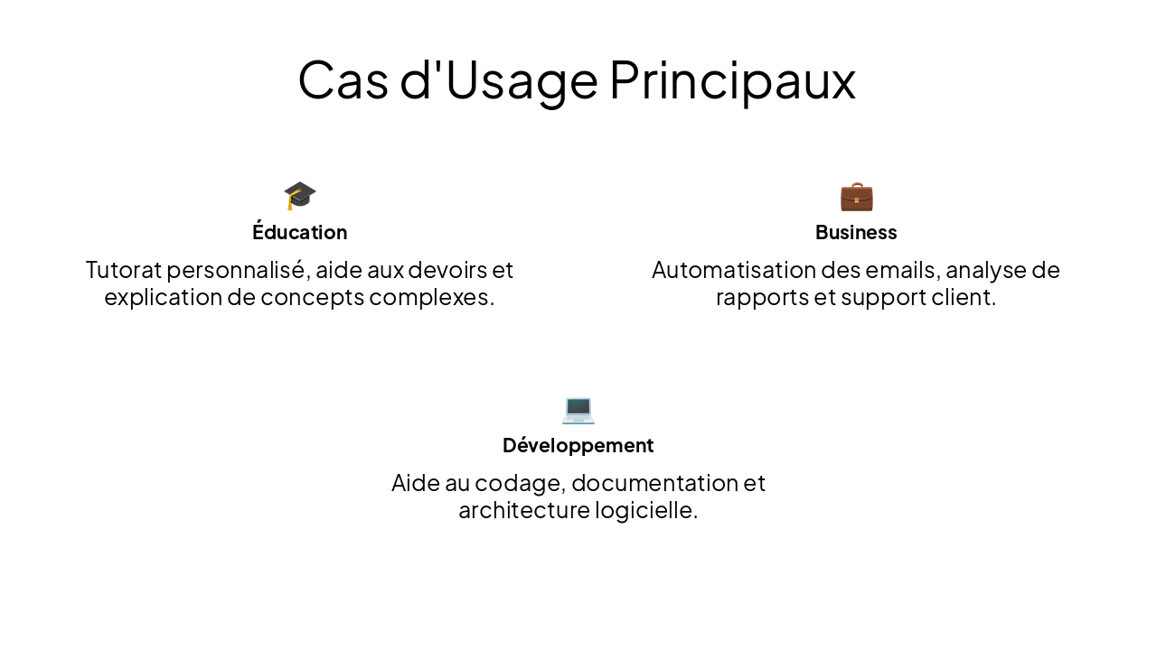 Slide 7 - Cas d'Usage Principaux