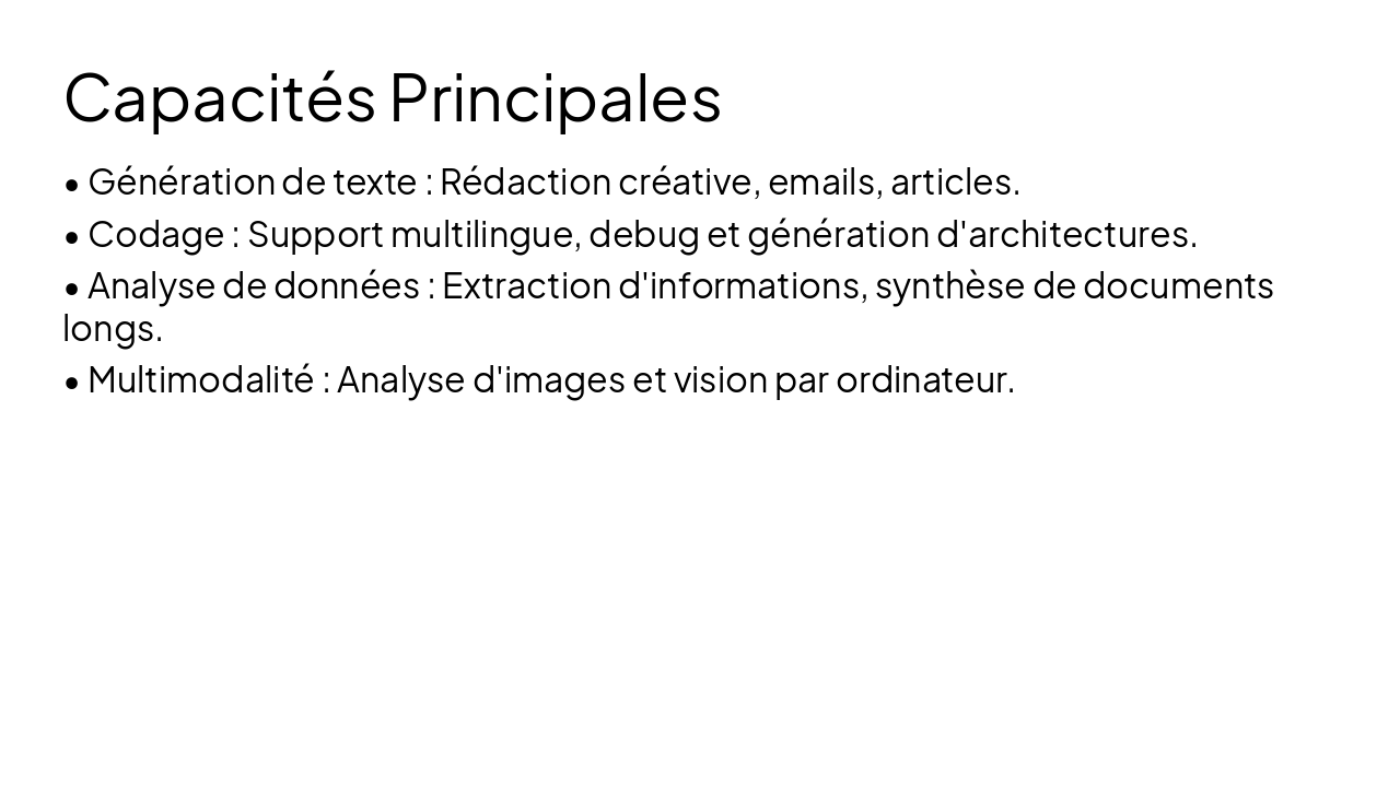 Slide 4 - Capacités Principales