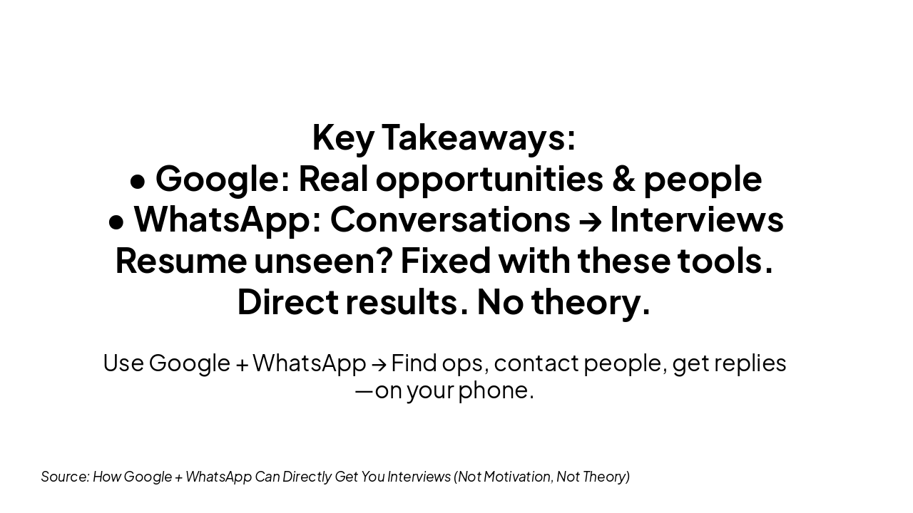 Slide 5 - Takeaways & Results