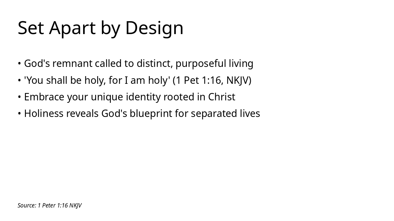 Slide 11 - Set Apart by Design