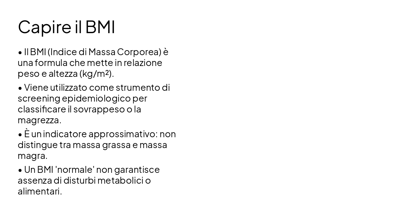 Slide 6 - Capire il BMI