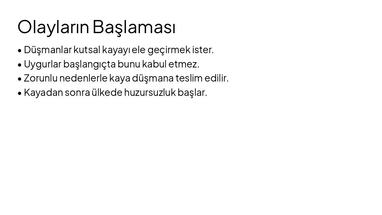 Slide 6 - Olayların Başlaması