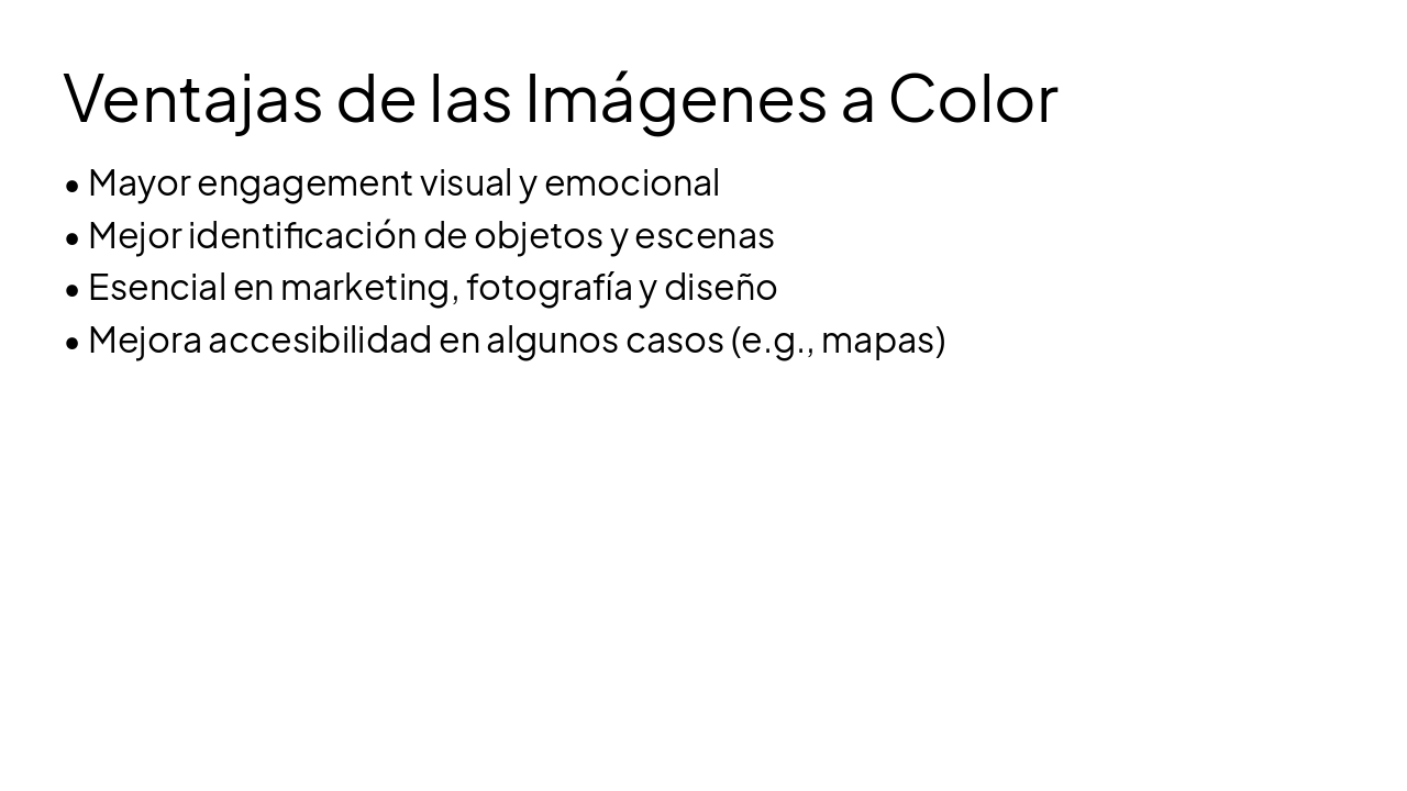 Slide 6 - Ventajas de las Imágenes a Color