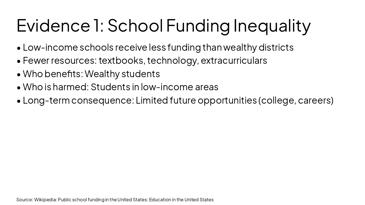 Slide 4 - Evidence 1: School Funding Inequality
