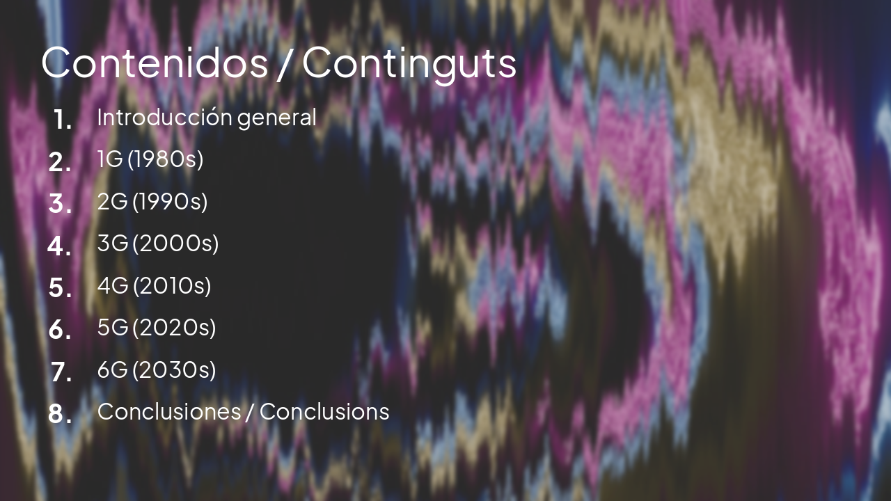 Slide 2 - Contenidos / Continguts