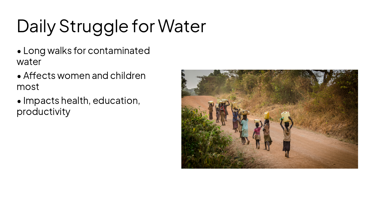 Slide 5 - Daily Struggle for Water